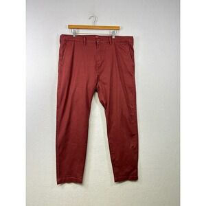 Levis XX Chino Standard Taper Mens 38x30 Red Burgundy Excellent Stretch Pants